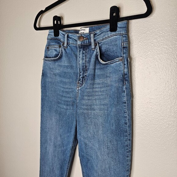 Reformation Size 25 Light Medium Wash High And Skinny Jeans Stretch Catalina - Picture 2 of 10